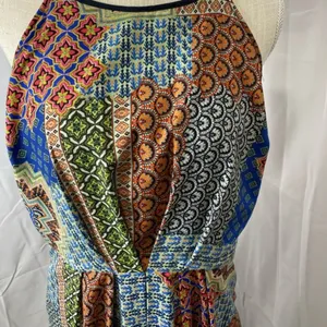 Under skies size large patchwork boho halter maxi dress thumbnail 3