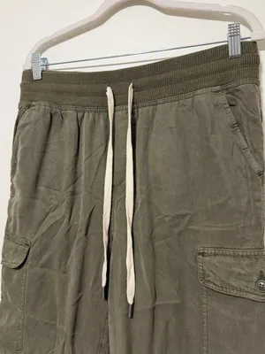 Aerie Cargo Joggers Size Medium Green Pants Women’s Comfy Casual thumbnail 5