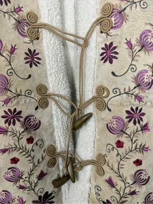 St. John’s Bay VINTAGE Embroidered Genuine Suede Sherpa Penny Lane Jacket Large thumbnail 7