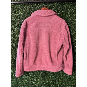 Vince Pink Shearling Jacket Sz Medium thumbnail 4
