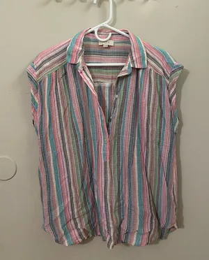 LOFT Striped Sleeveless Top thumbnail 1
