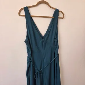 Turquoise Aqua Maxi Babydoll Dress Sheer Mesh Lace Sleeveless Formal Dinner XL thumbnail 13