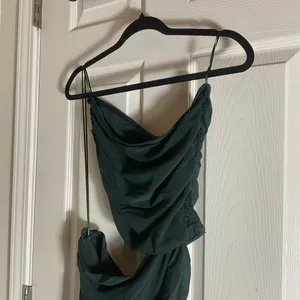 Zara Woman’s Draped Cut-Out Strapless Dress Size Large thumbnail 8