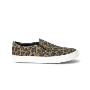 No Boundaries Womens Leopard Twin Gore Canvas Slip On Memory Foam Sneakers 7.5W thumbnail 6