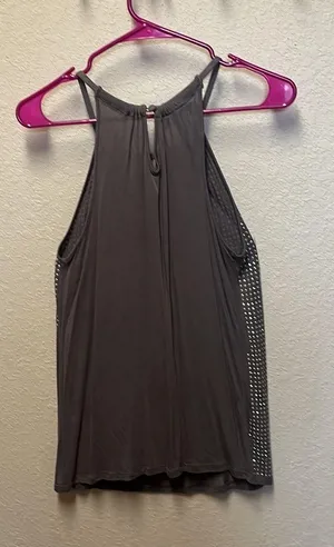 Glittery Silver/Gray Sparkly Holiday Tank Top Silver thumbnail 3