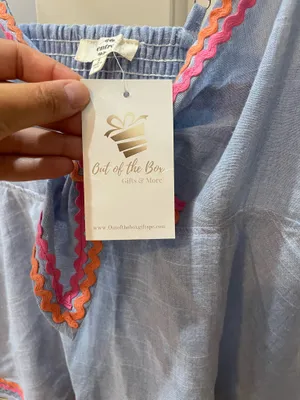 Boutique flared top size M tie front blue Size M thumbnail 3