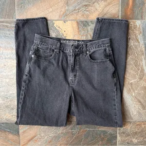 American Eagle Mom Jeans Women's Size 8 Long Black Wash thumbnail 8