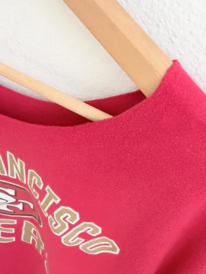 San Francisco 49ers Red Off-the-Shoulder NFL Football Tee thumbnail 3