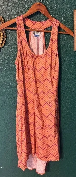 Kavu Jocelyn Racerback Hi-low Casual Tank Dress Sz XS Orange thumbnail 1