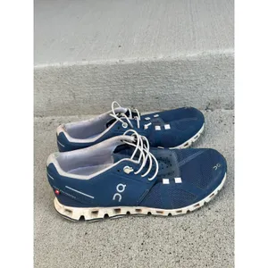 On Running Cloud 5 Sneakers Shoes Navy Blue White Lace Up Size 6.5 thumbnail 3