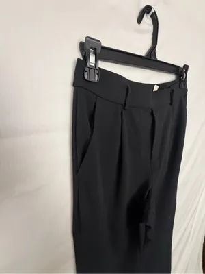 Halara High Waisted Wide Leg Dress Pants Black Pleated Pull On Trousers(A921) thumbnail 8