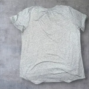 Nike Womens Dri-FIT Soccer Graphic Tee Grey Red Gradient Athletic Cut Size L thumbnail 2