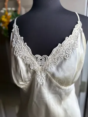 Vintage Y2K Halston Jeans jeweled scalloped silk bustier tank, size XL thumbnail 3