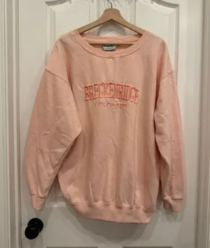 Breckenridge Colorado peach embroidered sweatshirt thumbnail 1