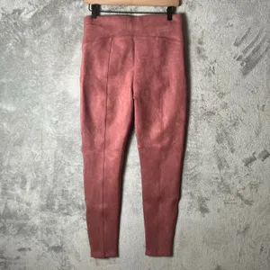 Spanx Faux Suede Leggings Rich Rose Size‎ Large High Waisted New thumbnail 3