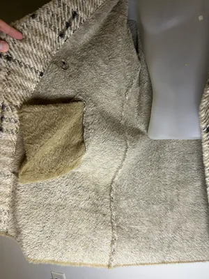 Anthropologie NVLT Coat Womens Large Beige Plaid Fuzzy Knit Button Front Unlined thumbnail 10