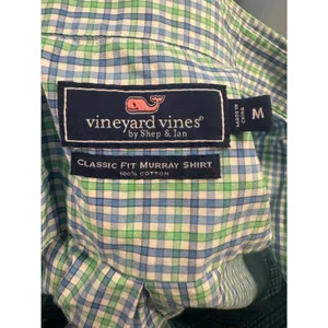 Vineyard‎ Vines Classic Fit Murray Shirt Blue Green Plaid Button Down Women M thumbnail 7
