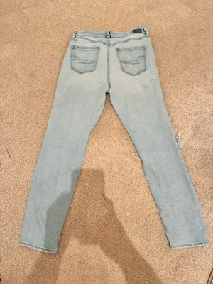 american eagle straight leg super stretch mom jeans thumbnail 2