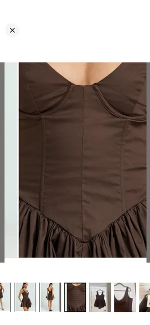 New Showpo Ashlyn Mini Dress in Chocolate Brown Size 12 L thumbnail 6