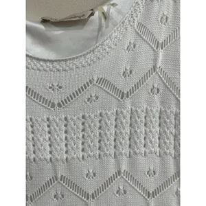 Soft Surroundings White Coastal‎ Crochet Knit Sleeveless Midi Dress Medium thumbnail 7