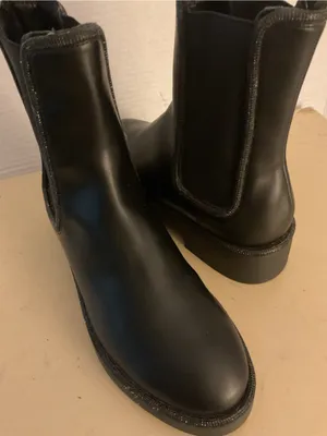 Steven By Steve Madden women Black Chelsea Platform Ankle Boots US 8.5 thumbnail 8
