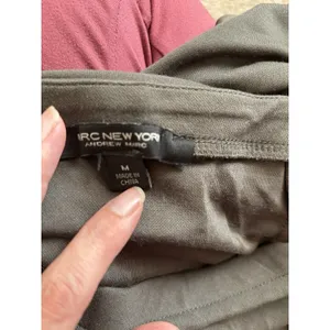 Marc New York Black stretchy Maxi‎ Side Slit Skirt w/ Elastic waist Size M Olive thumbnail 3