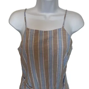 Altar'd State Women's Striped Square Neck Wrap‎ Mini Dress Blue Gray Size Small thumbnail 3