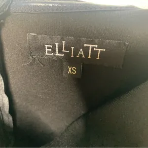 Elliatt black strapless satin candid midi dress XS party cocktail‎ wedding guest thumbnail 7