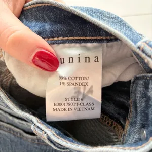 Eunina Olsen‎ Straight Leg Jeans Womens 5/27 Blue Super High Rise Double Knee thumbnail 6