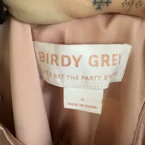 Birdy Grey Eugina Convertible Midi Dress Shiny Satin Rose Gold thumbnail 7
