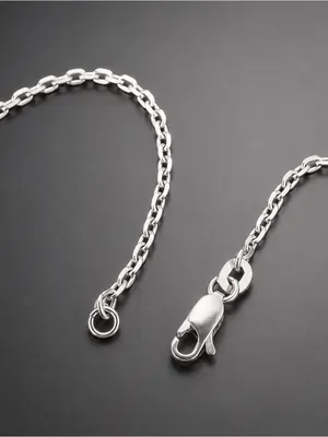 Sterling Silver Rolo Link Chain 18 Inch 4.4 Grams thumbnail 3