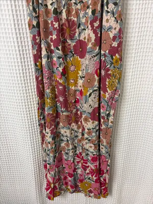 Natural Life Patti Side Slit Maxi Dress Boho Summer Floral Medium thumbnail 6