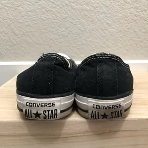 Converse Black Canvas Classic All Star Low Rise Sneakers‎ 7 thumbnail 6