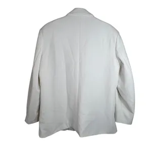 Zara Women White Double Breasted Blazer Womens Large Professional Workwear Chic thumbnail 2