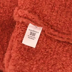 SUNDANCE Laurel Breeze Cardigan Sweater Solid Orange Boucle Knit Wool Small thumbnail 11