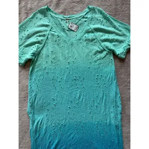 Free people Women's Palms Spring Eyelet Blue Green‎ Dress Size Xs NWT thumbnail 3