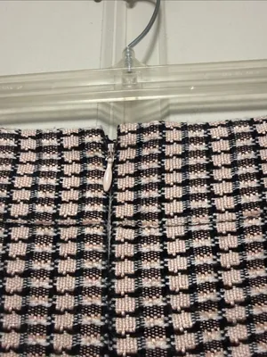 J. Crew Pink and Black Tweed Mini Skirt with Black Side Trim thumbnail 7