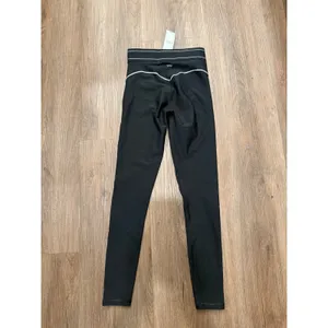 YPB Abercrombie sculptLUX High Rise Leggings Black White Contrast Piping XS 4185 thumbnail 2