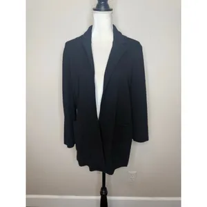 J. CREW Women's M Eloise Blazer Cardigan Sweater Black Wool Blend Patch Pockets thumbnail 9