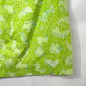 Lilly Pulitzer Size 4 Skirt VTG‎ White Label Green Animal Print Retro Cotton 464 thumbnail 8