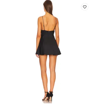 More To Come Aileen Flare Mini Dress in Black thumbnail 2