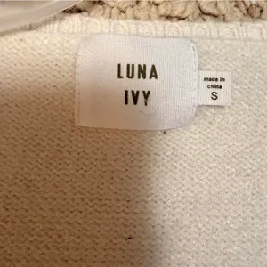 Luna Ivy Cropped Sweater with 3D strawberries thumbnail 3