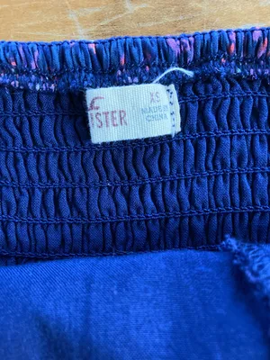 Hollister Blue Pink Long Slit Maxi Strapless Dress XS thumbnail 3
