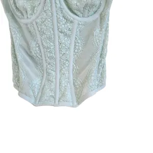 Y2K Out From Under Spaghetti Adjustable Strap Corset Top Mint Green Size Small thumbnail 3