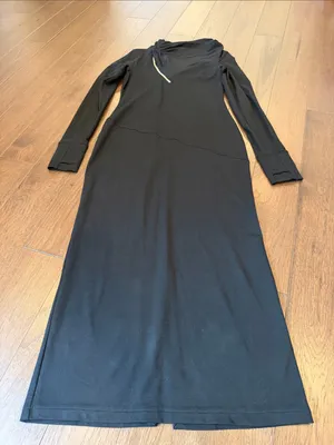 MARELLA Black Long-Sleeve Broome Dress Size Large NWT - C71-015 thumbnail 6