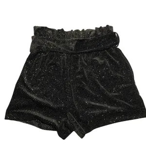 Black Sparkly Shorts with a Belt Size S Sparkle Shine thumbnail 2