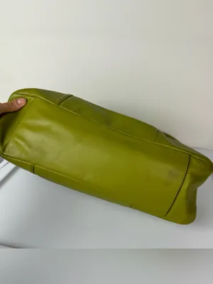 Coach Daisy Emma Green Leather Shoulder Bag Tote thumbnail 14