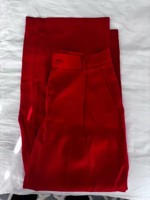 Red Zara pants thumbnail 1