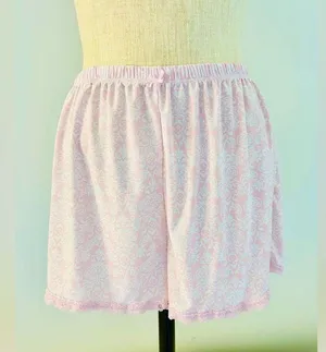 Rene Rofe 2 Piece Pajama Shorts Set Pink and White size Medium thumbnail 10