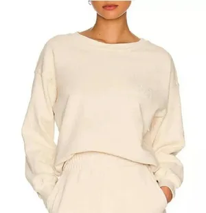 Well Being + Being Well Goldie Sweatshirt Bone White Women's Size M NWT‎ thumbnail 1